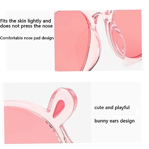 dinghaole Cute Rabbit Girls' Handbags - PU Leather Crossbody Bag with Adjustable Strap Animal Ears Kids Sunglasses Perfect for Preschool Children and Toddlers