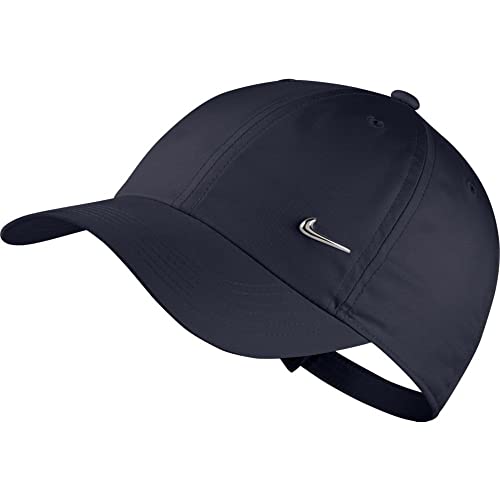 NIKE Children's Heritage86 Adjustable Cap, Obsidian/Metallic Silver, One Size UK