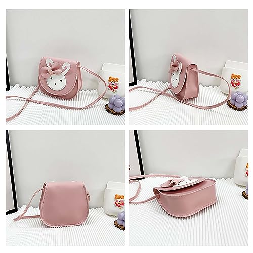 dinghaole Cute Rabbit Girls' Handbags - PU Leather Crossbody Bag with Adjustable Strap Animal Ears Kids Sunglasses Perfect for Preschool Children and Toddlers