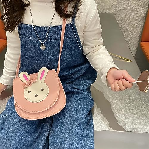 dinghaole Cute Rabbit Girls' Handbags - PU Leather Crossbody Bag with Adjustable Strap Animal Ears Kids Sunglasses Perfect for Preschool Children and Toddlers