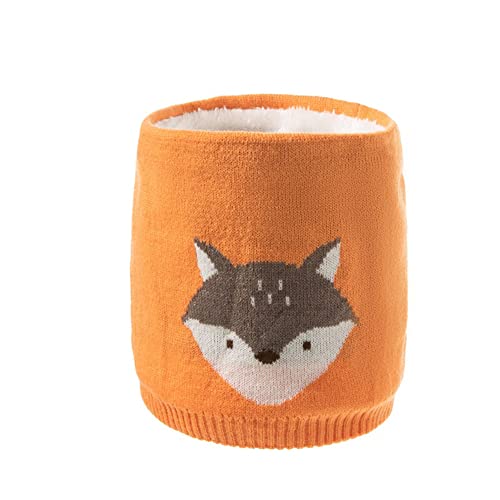 Baby Fox Hats Baby Mittens Baby Girls Boys Winter Warm Knit Hat Scarf Gloves 3 Pieces Set (Orange, 1-4 Years)