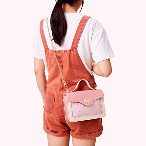 KALIDI Little Girls Handbags Heart Shaped Lock Girls Purse Mini Crossbody Bags Chain Kids Handbag Shoulder Bag for Girls Children Toddler Teens,pink