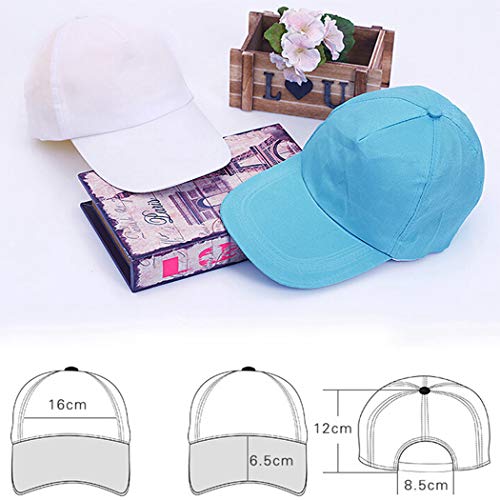 Joyibay DIY Kids Baseball Caps, 15PCS Kids Hats Creative Blank Art Painting Hats Caps Casual Beach Sun Hats for Outdoor Sports White