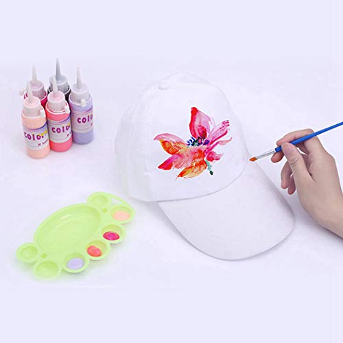 Joyibay DIY Kids Baseball Caps, 15PCS Kids Hats Creative Blank Art Painting Hats Caps Casual Beach Sun Hats for Outdoor Sports White