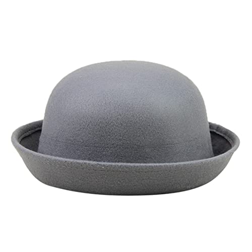 Camouflage Children's Bucket Hat Elegant Adults Solid Hat Roll Up Brim Panama Bowler Hat Bucket Hat Mens Womens Classic Wool Round Bowler Hats Cap Rave Hats for Men