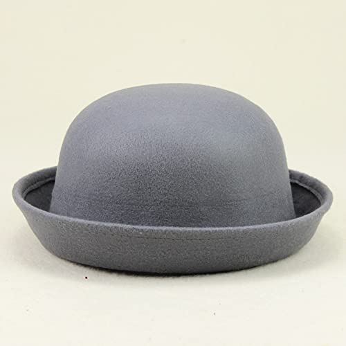 Camouflage Children's Bucket Hat Elegant Adults Solid Hat Roll Up Brim Panama Bowler Hat Bucket Hat Mens Womens Classic Wool Round Bowler Hats Cap Rave Hats for Men