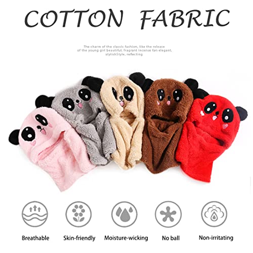 JFAN Children's Winter Hat and Scarf 2 in 1, Lovely Animal with Ears Double Plush Warm Caps Soft Beanies Hat for Kids One Size Pink