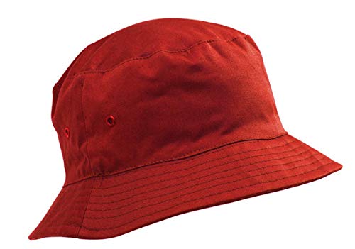 Adventure Togs Kids Sun Hat, Childrens Bucket Hat, Boys Hat, Girls Hat, Boys Bucket Hat, Girls Sun Hat, Sun Hat for Kids, Summer, Holiday & Beach Hat with Sun Protection, Red, 56cm