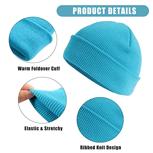 Geebuzz 6 Pack Beanie Cap for Kids, Children's Girls Boys Colorful Warmer Stretchy Knitted Beanie Hat Unisex 1-10 Years Skull Beanie Hat Caps for Winter Autumn (6pack-Multicolor-2)