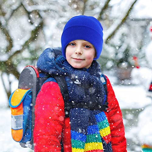 Geebuzz 6 Pack Beanie Cap for Kids, Children's Girls Boys Colorful Warmer Stretchy Knitted Beanie Hat Unisex 1-10 Years Skull Beanie Hat Caps for Winter Autumn (6pack-Multicolor-2)