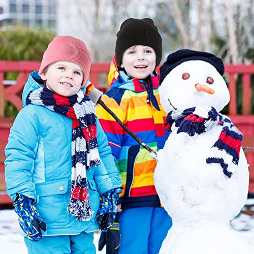 Geebuzz 6 Pack Beanie Cap for Kids, Children's Girls Boys Colorful Warmer Stretchy Knitted Beanie Hat Unisex 1-10 Years Skull Beanie Hat Caps for Winter Autumn (6pack-Multicolor-2)