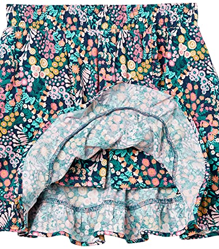 Amazon Essentials Girls' Knit Skorts, Pack of 3, Teal Blue, 6-7 Years