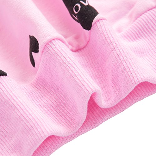 DHASIUE Girls Toddler Cute Outfits Clothing Set Hearts Print Long Sleeve Sweatshirt T-Shirt Tops & Pantskirt Skirt Leggings Trousers Age 3-4 Years