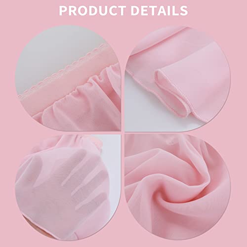 Yolev Ballet Wrap Skirt for Girls/Toddler, Kids Chiffon Dance Skirts for Kids Girls Toddler Performance Pull-On Skirt Dancewear Costumes Light Pink