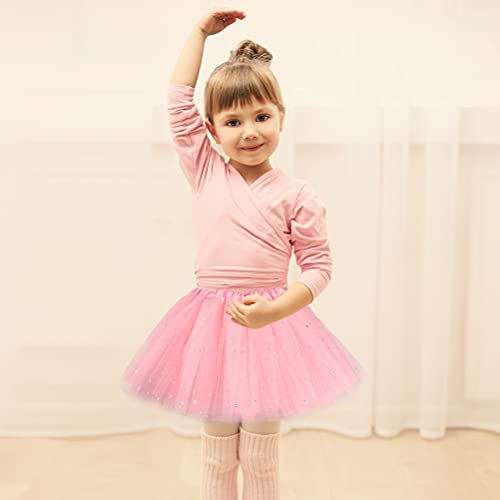 Thboxes Tutu Skirt for Girls, 3 Layers Ballet Dance Tutu Skirts for Birthday Party Holiday Party Dress Up Costume (3-8 Years) Pink