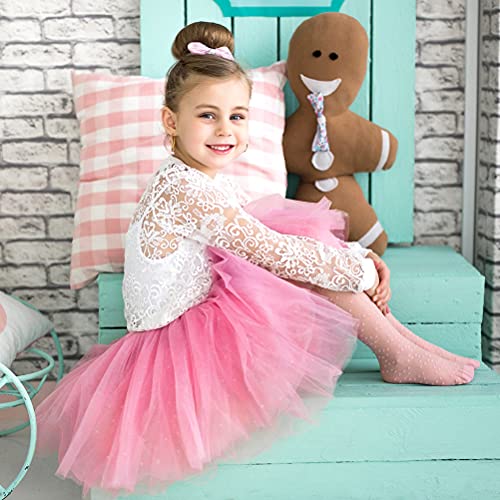 Thboxes Tutu Skirt for Girls, 3 Layers Ballet Dance Tutu Skirts for Birthday Party Holiday Party Dress Up Costume (3-8 Years) Pink
