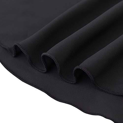 SKYSOAR Woemns Girls Ballet Wrap Skirt Dance Chiffon Wrap Skirt with Adjustable Waist tie for Kids and Adult, Black(adjustable Tie), S (110-130cm)