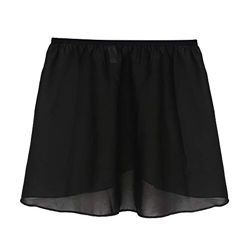 Bezioner Ballet Skirt Pull On Dance Skirts with Elastic Waistband for Girls Women Black M