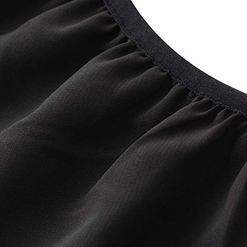 Bezioner Ballet Skirt Pull On Dance Skirts with Elastic Waistband for Girls Women Black M