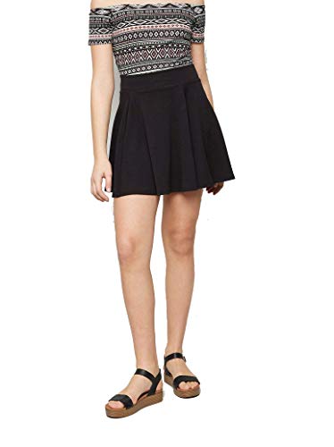 Pretty Fashion Girls School Skater Skirt Kids Flared Flowy High Waisted Dance Childrens Skirt Ages 5-13 (Black, 11-12)