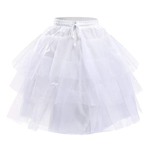 KAIAIWLUO Tutu Skirts,White Girls Petticoat Kids Skirts & Skorts Petticoat Underskirt Half Slip Petticoat for Child Kids Girl Size 3-8 Years