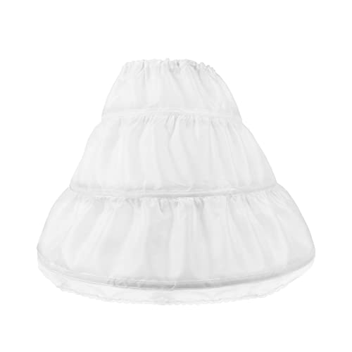 BESTOMZ Hoop Skirt Shirt Skirt Girls' Skirts Skorts Flower Girl Dresses for Weddings, Petticoat Half Flower Girl Crinoline Skirt