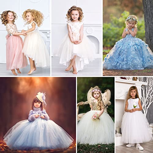 BESTOMZ Hoop Skirt Shirt Skirt Girls' Skirts Skorts Flower Girl Dresses for Weddings, Petticoat Half Flower Girl Crinoline Skirt