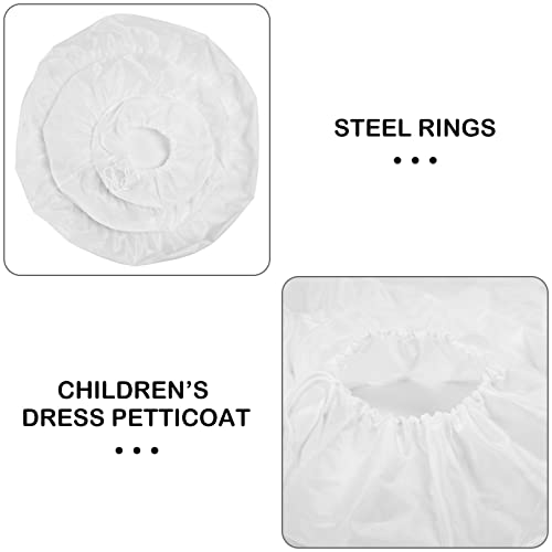 BESTOMZ Hoop Skirt Shirt Skirt Girls' Skirts Skorts Flower Girl Dresses for Weddings, Petticoat Half Flower Girl Crinoline Skirt
