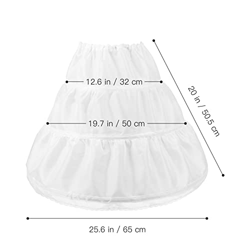 BESTOMZ Hoop Skirt Shirt Skirt Girls' Skirts Skorts Flower Girl Dresses for Weddings, Petticoat Half Flower Girl Crinoline Skirt