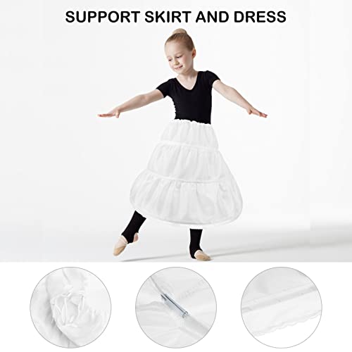 BESTOMZ Hoop Skirt Shirt Skirt Girls' Skirts Skorts Flower Girl Dresses for Weddings, Petticoat Half Flower Girl Crinoline Skirt