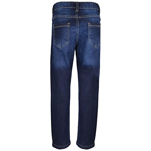 A2Z Kids Boys Relaxed Straight Fit Boot Cut Ripped Stretchy Jeans - Jeans JN64 Dark Blue 11-12