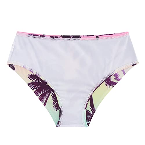 ALISISTER Girls Bathing Suit 3 Piece Hawaii Bikini Set Beach Swimsuit with Cover Up Skirt Sport Swimwear 8-9 Years