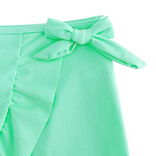 ALISISTER Girls Bathing Suit 3 Piece Hawaii Bikini Set Beach Swimsuit with Cover Up Skirt Sport Swimwear 8-9 Years