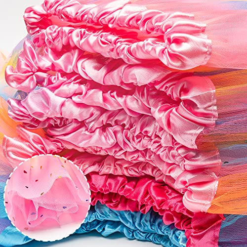 6PCS Girls Tutu Skirts Birthday Princess Party Favor Dress Skirt Set Ballet Layered Tulle Dance Skirts Dress Up Fancy Dress for Girls Parties Daliy Uses