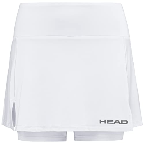 HEAD Unisex Kids Club Basic Girls Skort, White, 7-8 Years UK