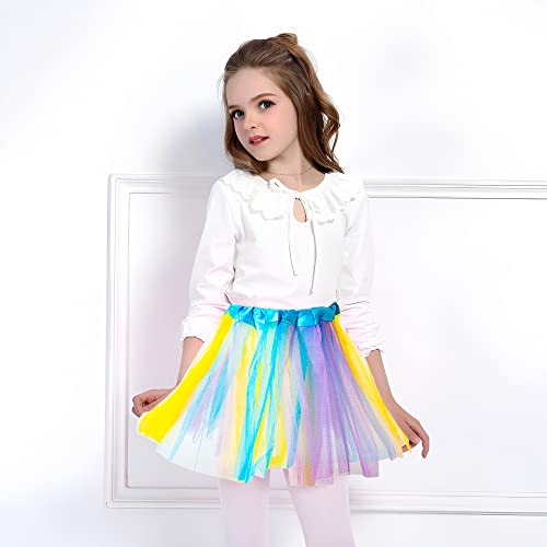 6PCS Girls Tutu Skirts Birthday Princess Party Favor Dress Skirt Set Ballet Layered Tulle Dance Skirts Dress Up Fancy Dress for Girls Parties Daliy Uses