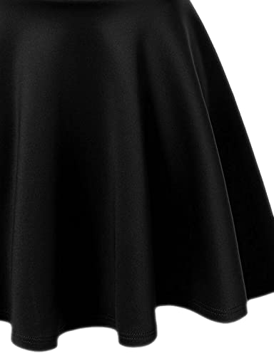 Gum & Berries Girls Skater Skirt Flared High Waisted Flippy Stretch Mini Tutu Black School Skirts 11-12 Years