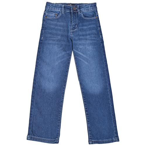 A2Z Kids Boys Relaxed Straight Fit Boot Cut Jeans for Teens Stretchy - Jeans JN63 Mid Blue 9-10
