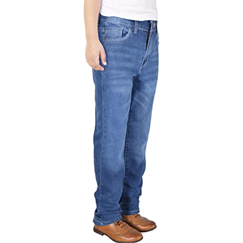 A2Z Kids Boys Relaxed Straight Fit Boot Cut Jeans for Teens Stretchy - Jeans JN63 Mid Blue 9-10
