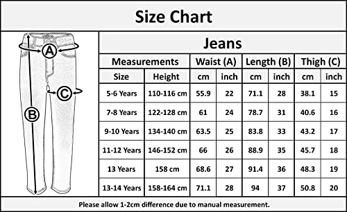 A2Z Kids Boys Relaxed Straight Fit Boot Cut Jeans for Teens Stretchy - Jeans JN63 Mid Blue 9-10
