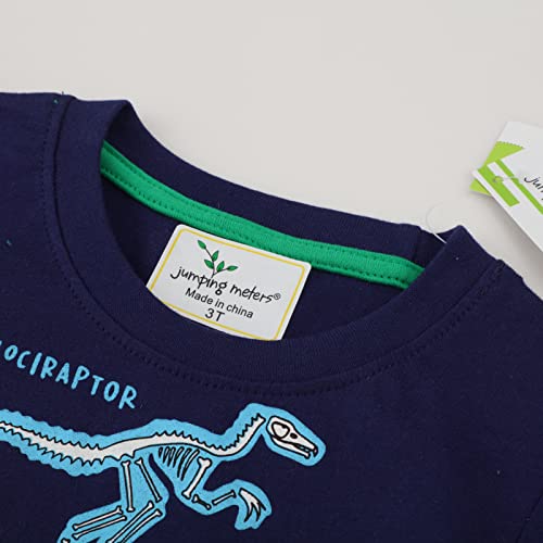 PythJooh Toddler Boy Glow in The Dark Shirt Kids Cartoon Dinosaurs Sharks Short Sleeve T-Shirt Tops for 1-7Years