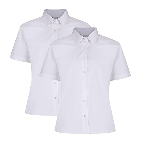 Trutex Girl's Nsb-wht School Top, White (White White), 12 Years (Size:32)