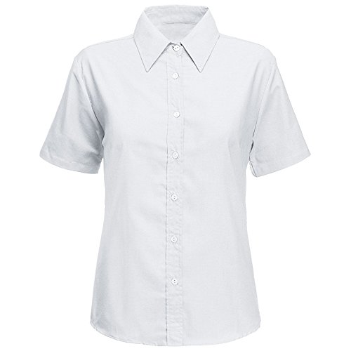 L S U Girls White School Short Sleeve Blouse School Uniform(38)