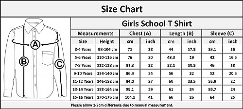 A2Z 4 Kids Girls T Shirts Plain Summer Tank Top & Tees - Girls UF Shirt White 2 Pack 13-14