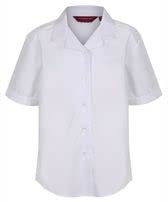 Twin Pack Short Sleeve Blouse School Uniform Girls | Revere Collar School Shirts Girls White | Womens Workwear Comfortable Shirts (48")