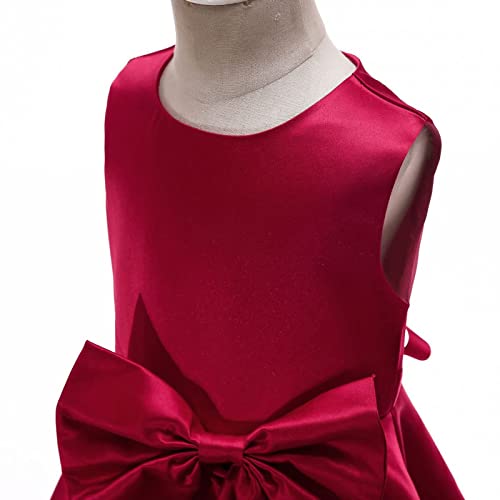 Cichic Flower Girl Dress Kids Party Dress for Bridesmaid Wedding Girls' Dresses Toddler Elegant Formal Girls Occasion Dresses Age 2-9 Years (3-4 Years,Red)