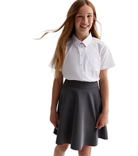 Non Iron Girls School Blouse Shirt Short Sleeve Easy Care Ages 3-18y