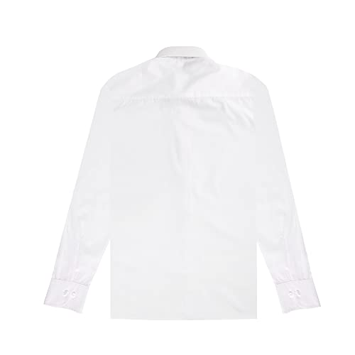 Kids Girls Full Sleeve Half Sleeve School Shirts Plain White Blue Dress Shirts Age 5 to 14 Years