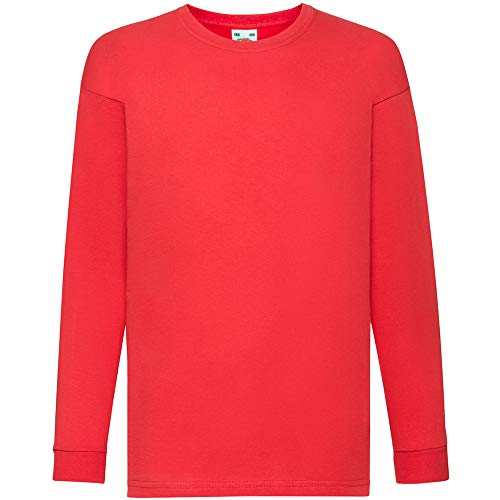 Fruit of the Loom Valueweight Children's Long-Sleeve T-Shirt Choice of Colours - - 10 Years
