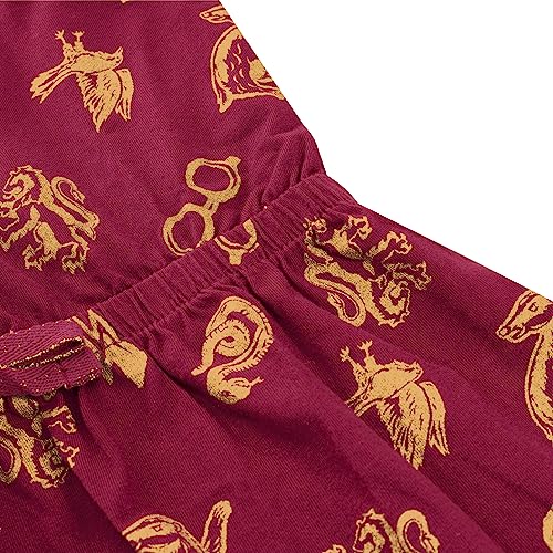 Harry Potter Dress | 100% Cotton Girls Summer Dress | Hogwarts Girls’ Dresses Red Age 10 to 11 Years